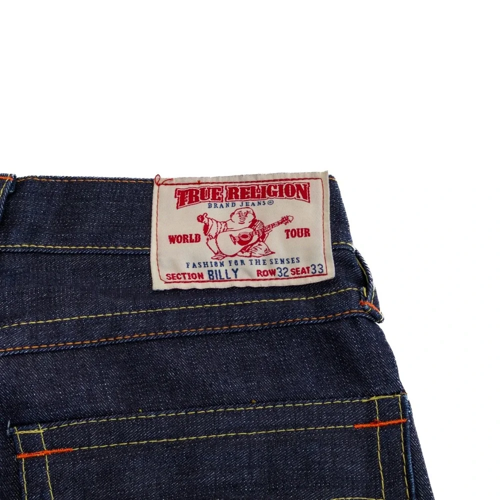 True Religion Billy Jeans USA Dark Wash Bootcut Dragon Embroidered Denim 32x34‎